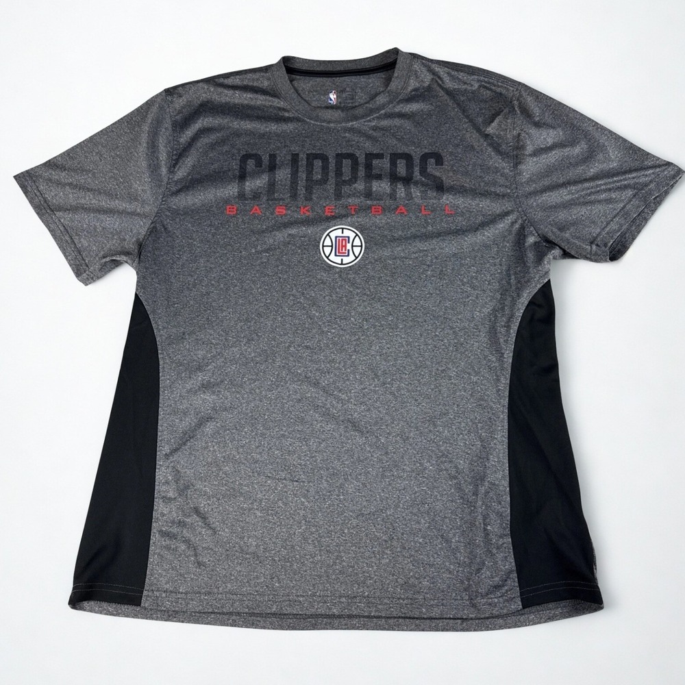 Los Angeles Clippers Tee NBA Basketball T-shirt Gray Black XL‎ Athletic Training